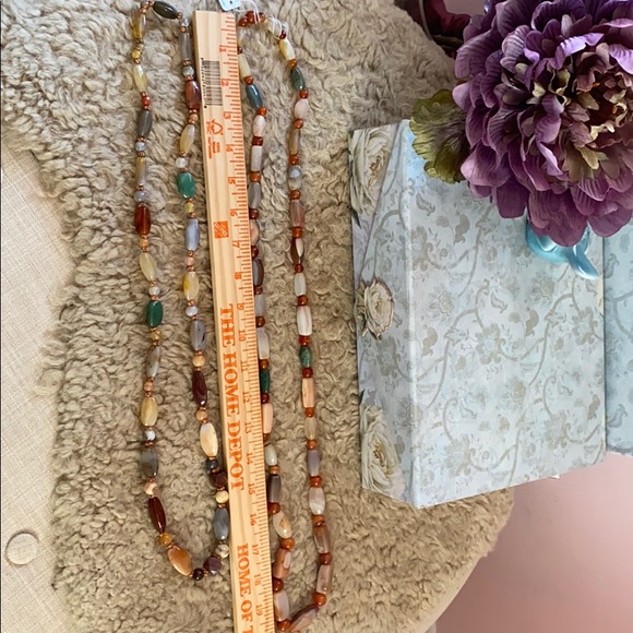 2 strands Semi precious stones necklace - Picture 3 of 5